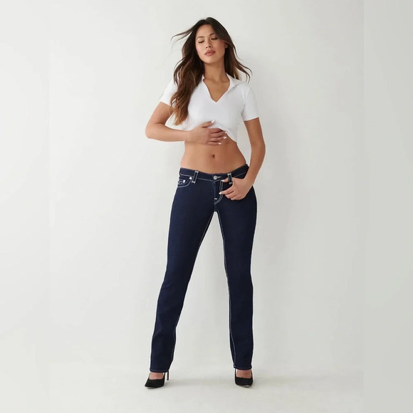 True Religion Denim - True Religion Women's Billie Low Rise Straight Sup T size 26